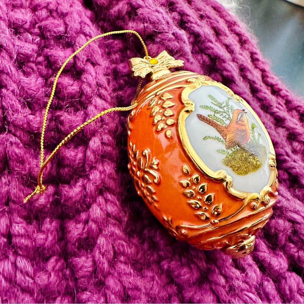 DANBURY MINT PAINTED BUNTING BIRDS OF SPLENDOR Ornament Cottagecore Birdwatcher - Picture 5 of 8